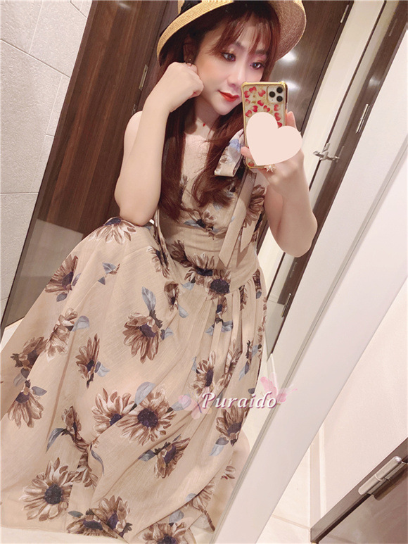 Sunflower Midi Dress Her Lip to - ロングワンピース